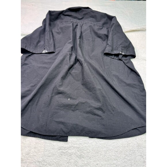 Men Black Short Sleeve Button Down Plaid Accents Rocawear Size Xl Dbl Pockets - Picture 10 of 11